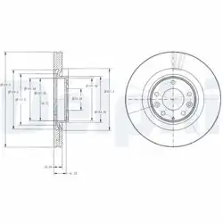 DELPHI BG9104 | Fren Diski (Tekli Paket) , Delikli