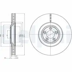 DELPHI BG9102C | Fren Diski (Tekli Paket)-Boyalı, Delikli