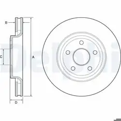 DELPHI BG9121C | Fren Diski (Tekli Paket)-Boyalı, Delikli