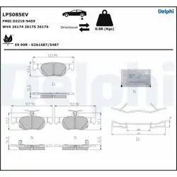 DELPHI LP5085EV | Fren Balatası (Elektrikli)