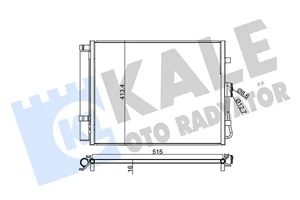 Kale Radyatör 345240 Klima Radyatörü Kia Soul 1 6 Dizel 2009