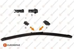 EUROREPAR 1635454780 | Erp Silecek Süpürgesi Ön 530 mm VW Golf IV Bora Mercedes W164 Ford Transit Mondeo Citroen C4 C-Crosser