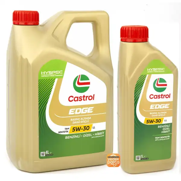 Castrol Edge 5W-30 LL Motor Yağı 4+1 Litre (5 Litre)