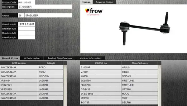 FROW ALTTAKIM 8681215002 | Z Rot Stabilizer Ön Sağ Sol Jaguar S Type Ccx 2 5 V6 2 Adet