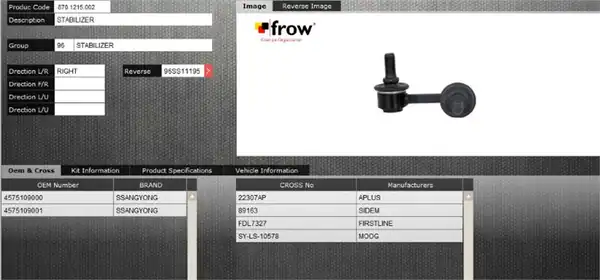 FROW ALTTAKIM 8701215002 | Z Rot Stabilizer Ön Sol Ssangyong Kyron Rexton Gab_ 05