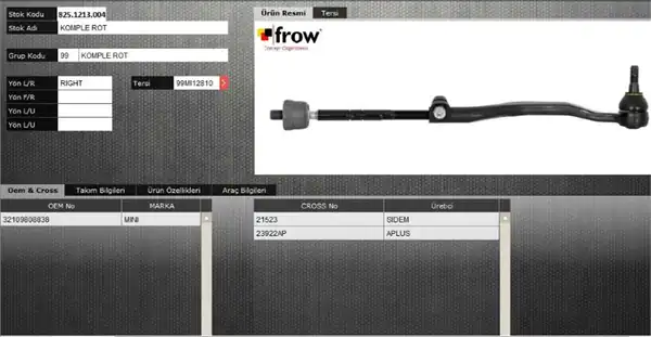 FROW ALTTAKIM 8251213004 | Komple Rot Sol Mini Countryman R60 2010 06
