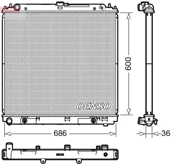 Denso Drm46042 Su Radyatörü Brazing Nissan Np300 Navara Pathfinder 2 5 dCi 05 Otomatik Ac Nac 600 688 32