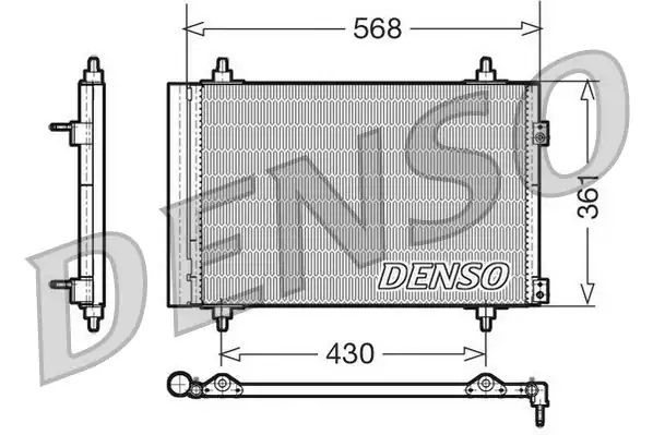 Denso Dcn07008 Klima Radyatörü Peugeot Partner 10 Citroen Berlingo 10 C4 04 307 03 1 6 Hdi Dv6