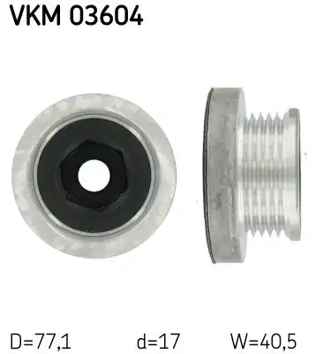 SKF VKM03604 | Alternatör Kasnağı Clio II 98 05 Clio Symbol 02 Kangoo 05 Symbol II 08 Logan 04 Sandero 08