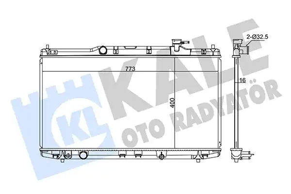 Kale Radyatör 347705 Su Radyatörü Honda Accord 2 0 2 4 16v 08 Accord 3 5 V6 24v 13 16mm Manuel