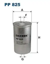 FILTRON PP825 | Yakıt Filtresi (Benzin) Golf II Jetta II Toledo I A80 A90 A100 A6 Scirocco 1.6 1.8 2.0 2,2 2,3 79-96