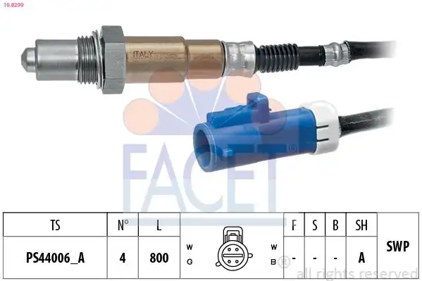 FACET 10-8299 | Oksijen Sensörü Ford Focus III 11 1 0ecoboost Fiesta 1 6 Ti 13