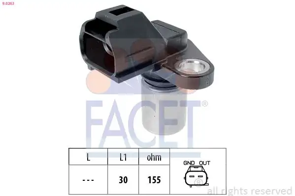 FACET 9-0263 | Eksantrik Sensörü Focus II 2 5 Kuga İ Volvo C30 C70 İ S40 II S60 İ II S80 İ V70 III 02 15