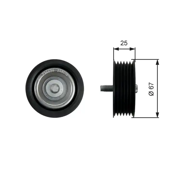 Gates T36434 V Kayış Gergi Rulmanı Mercedes M278 157 152 W218 212 166 292 221 222 217 216 R231