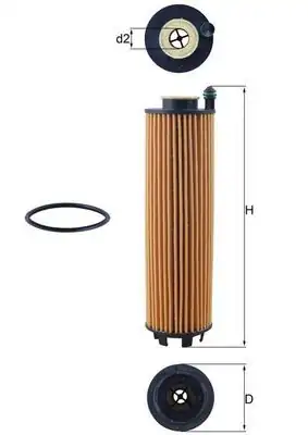 MAHLE OX1301D | Yağ Filtresi Mercedes M256 Om654 W222 W118 W177 802836