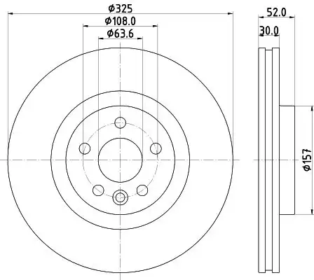 Hella Pagid 8dd355123 111 Fren Diski Ön Discovery Sport Range Rover Evoque Jaguar E Pace