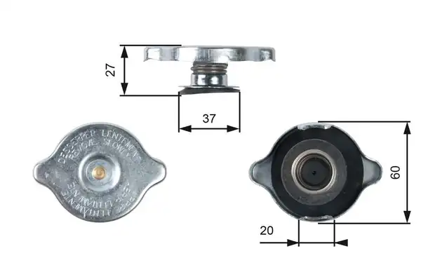 GATES RC217 | Radyatör Kapağı 140 C W201 W202 W124 W210 W126 W140