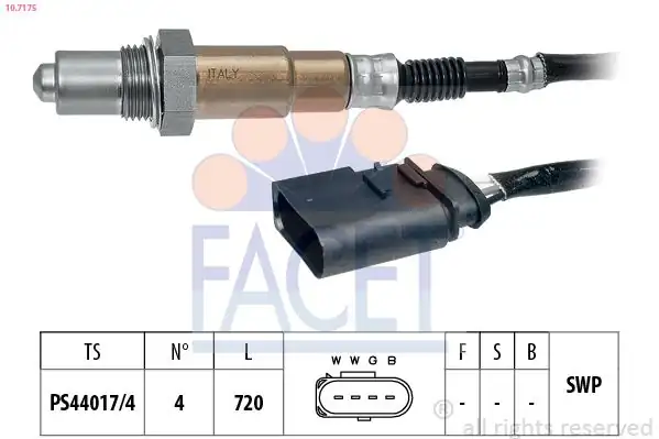 FACET 10-7175 | Oksijen Lambda Sensörü Polo Arosa 1 6 16v AHW K Öncesi
