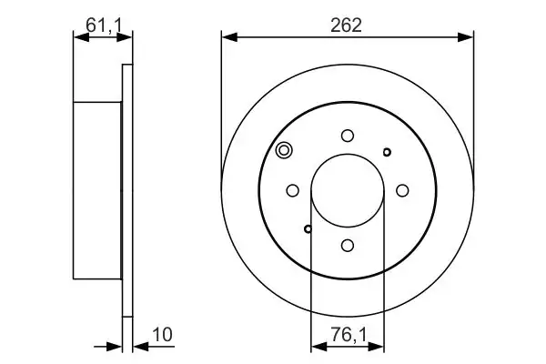 Bosch 0986479s68 Fren Diski Arka Düz 262 4 Hyundai Sonata 98 04 Matrix 01 10 Kia Magentis 05 10 2 Adet