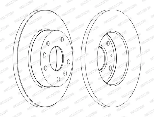 FERODO DDF1100C | Ön Fren Disk Land Rover Freelander 1 8 2 5 2 0 4x4 98 06 O 262mm Y 51mm K 14mm