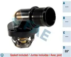 FAE 5322689 | Termostat Komple Kapaklı 89°C° 106 206 306 C2 C3 C3 II C3 Plurıel Xsara Saxo Tu3jp-Tu3a Tu3aes 1.8 8V