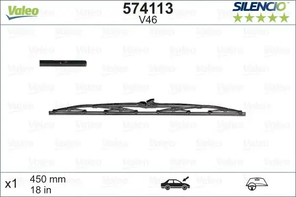 Valeo 574113 Silecek Süpürgesi 450mm Mazda 626 Volvo Prelude