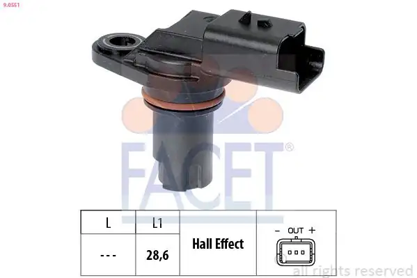 FACET 9-0551-M9R | Eksantrik Mil Sensörü Master III Movano 2 3 dCi Traffic II Laguna II III Megane II III Latitüde 2