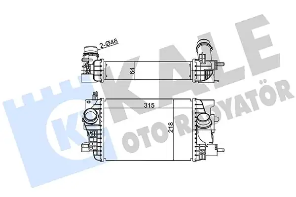 KALE 345055 | Turbo Radyatörü İntercooler Opel Meriva B 1 4 16v Turbo A14net