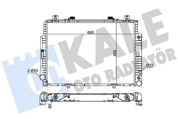 KALE 351300 | Motor Su Radyatörü Mercedes Benz S Class W140 C140 1991 1999
