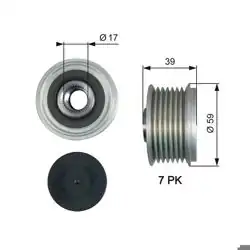 GATES OAP7189 | Alternatör Rulmanı Nissan Navara 3.0 DCI 4Wd 10 Qashqai 1.6 07