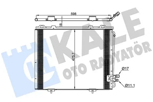 KALE 381300 | Klima Radyatörü Kondenser Mercedes Benz W210 E200 95 02