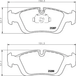 HELLA 8DB355008-741 | Fren Balatası Ön BMW E36/E46
