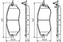 BOSCH 0986495156 | Subaru Forester 12-Xt Outback Legacy 03-09 Outback 04-Ön Fren Balatası