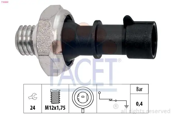 FACET 7-0222 | Yağ Basınç Şalteri Corsa F Astra K B10xfl F12shl