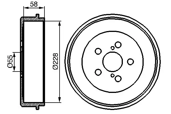 Bosch 0986477140 Kampana Fren Arka Toyota Avensis 1 6 2 0 97 02 228 5 mm