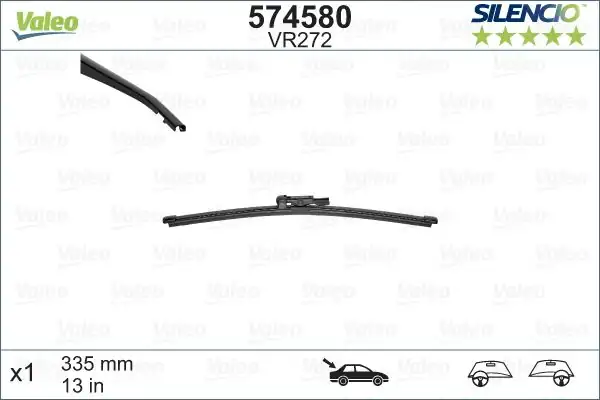 Valeo 574580 Silencio X Trm Flat Blade X1 340 mm Bmw X1 F48 CLA CLS