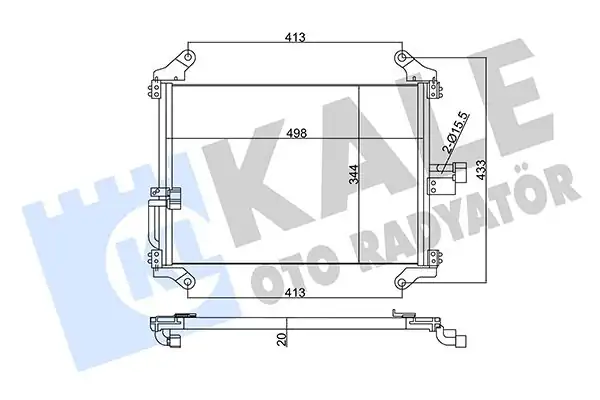 KALE 345345 | Klima Radyatörü Citroen Jumper Fiat Ducato Peugeot Boxer 94 Kurutuculu