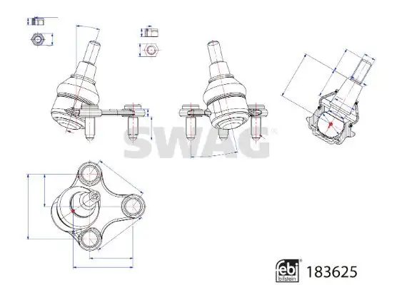 SWAG 33109095 | Sağ Rotil VW Caddy