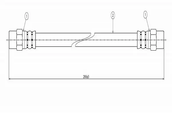 CAVO C800060A | Fren Hortumu Arka Mercedes W115 68 77 Volkswagen 100 86 91 2 Adet