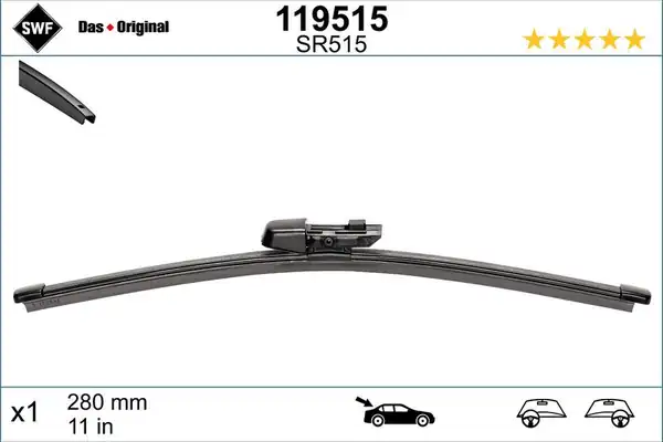 Swf 119515 Silecek VW Leon Passat Stw 28 Cm Arka