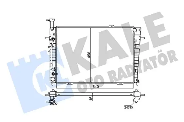 KALE 347850 | Motor Su Radyatörü Hyundai Tucson Kia Sportage 2 0 2 7 Benzinli Otomatik 2004 2010