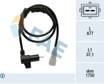 FAE 78371 | ABS Hız Sensörü Arka Sağ Sol P406 Boy 809mm