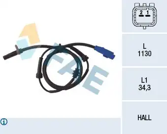 FAE 78034 | ABS Hız Sensörü Ön Sol Sağ C2 C3 C3 II C3 Plurıel P1007 02 02