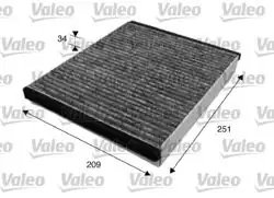 VALEO 715628 | Polen Filtresi Karbonlu (Ford: Focus Cmax 04 -) (Volvo: C70 / S40 / V50)