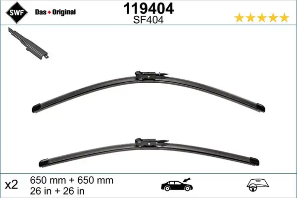 Valeo 119404 Silecek Seat Leon 2006 2012 65 65 Cm