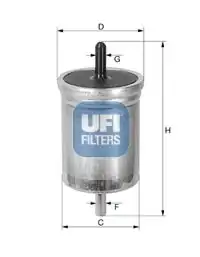 UFI 31-513-00 | Yakıt Filtresi Volvo V70 İ 875 876 2 4 Turbo Awd 99 04 S70 874 2 0 99 04 850 854 2 0 98 04