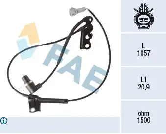 FAE 78419 | ABS Sensörü Ön Sağ Toyota Avensis 03 08 Corolla 02 07