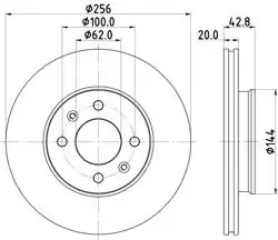 HELLA 8DD355130-001 | Fren Diski Kia Picanto (Ja) | 2 Adet