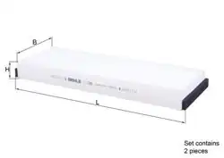 MAHLE LA239S | Polen Filtresi E1944lı-2 / Ah247-2 (Karbonsuz) Audi A6 05-11