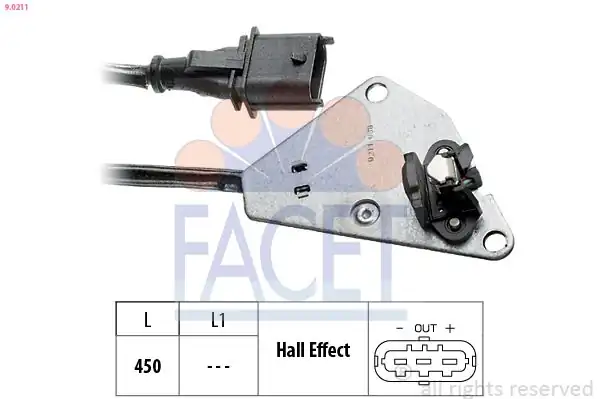 FACET 9-0211 | Krank Sensörü Faz Sensörü Fiat Marea 2 0
